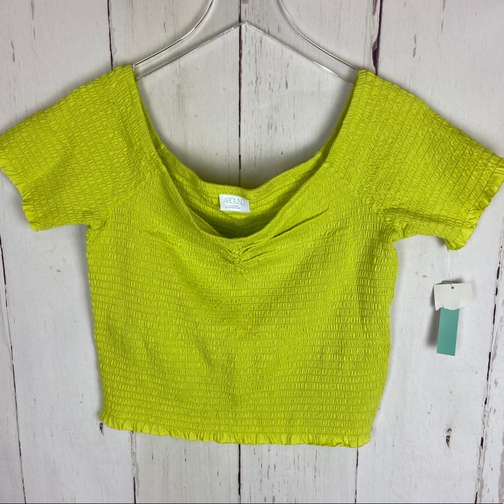Abound | Green Stretch Off Shoulder T-Shirt